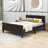 Dovidio Wood Platform Bed Frame with Headboard-653515526-653515525