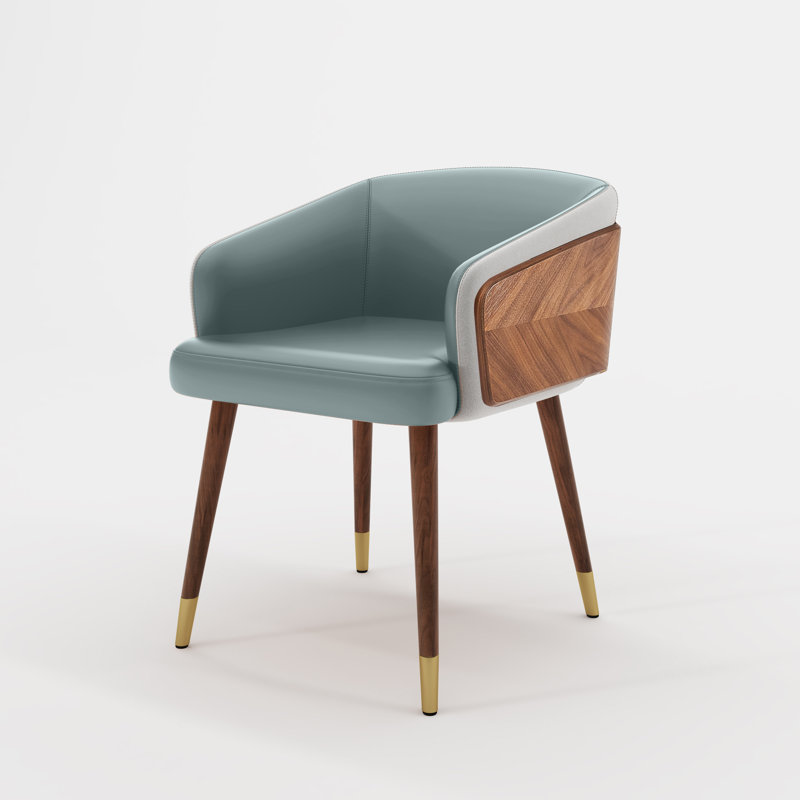 Enrico Fabric Upholstered Dining /Arm Chair, Steel Gray