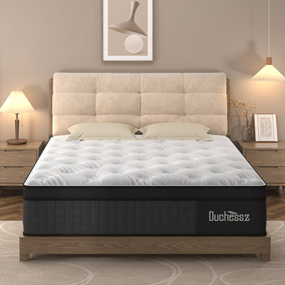 Matelas hybride mi-ferme 10 po avec mousse viscoélastique gélifiée et lit dans une boîte