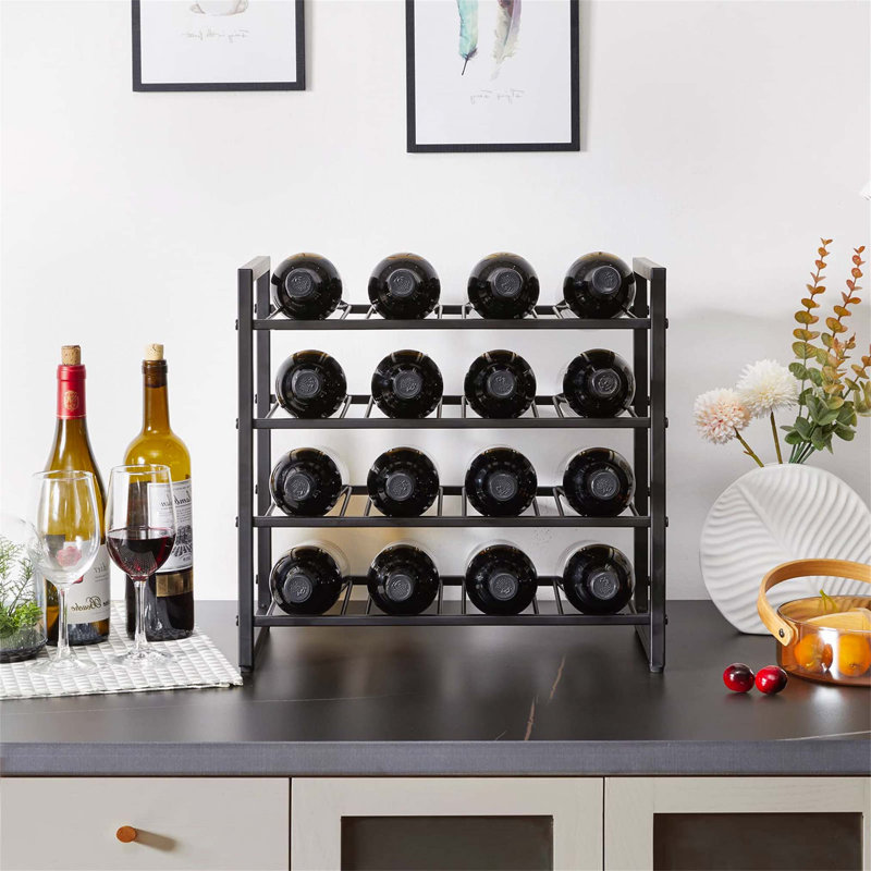 Berto Wine Bottle Rack Black