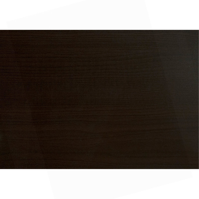 Bureau d'ordinateur, bureau personnel, ordinateur portable, travail, stratifié brun, métal, contemporain, Espresso/Gold