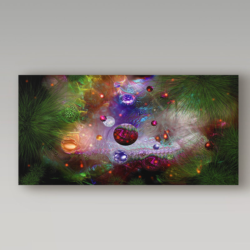 «Christmas Time 3» par Juriel, impression sur toile tendue, H 16 po x l 32 po