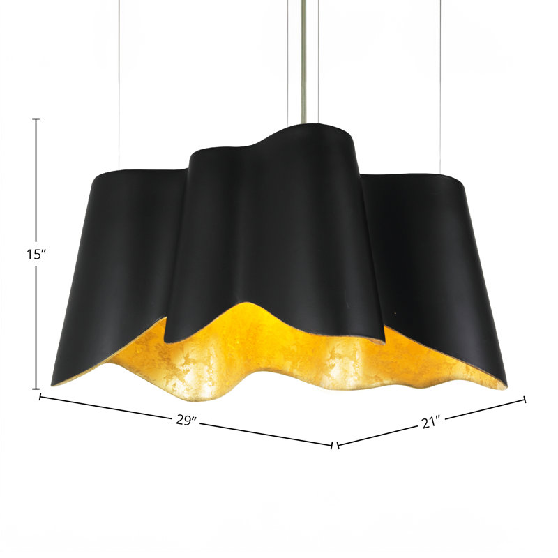 Luminaire suspendu 1 lumière Nove Ceramica, Noir