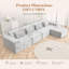 Canapé modulaire 4 places modulaire, velours côtelé gris clair, confort moderne pour la maison et le bureau