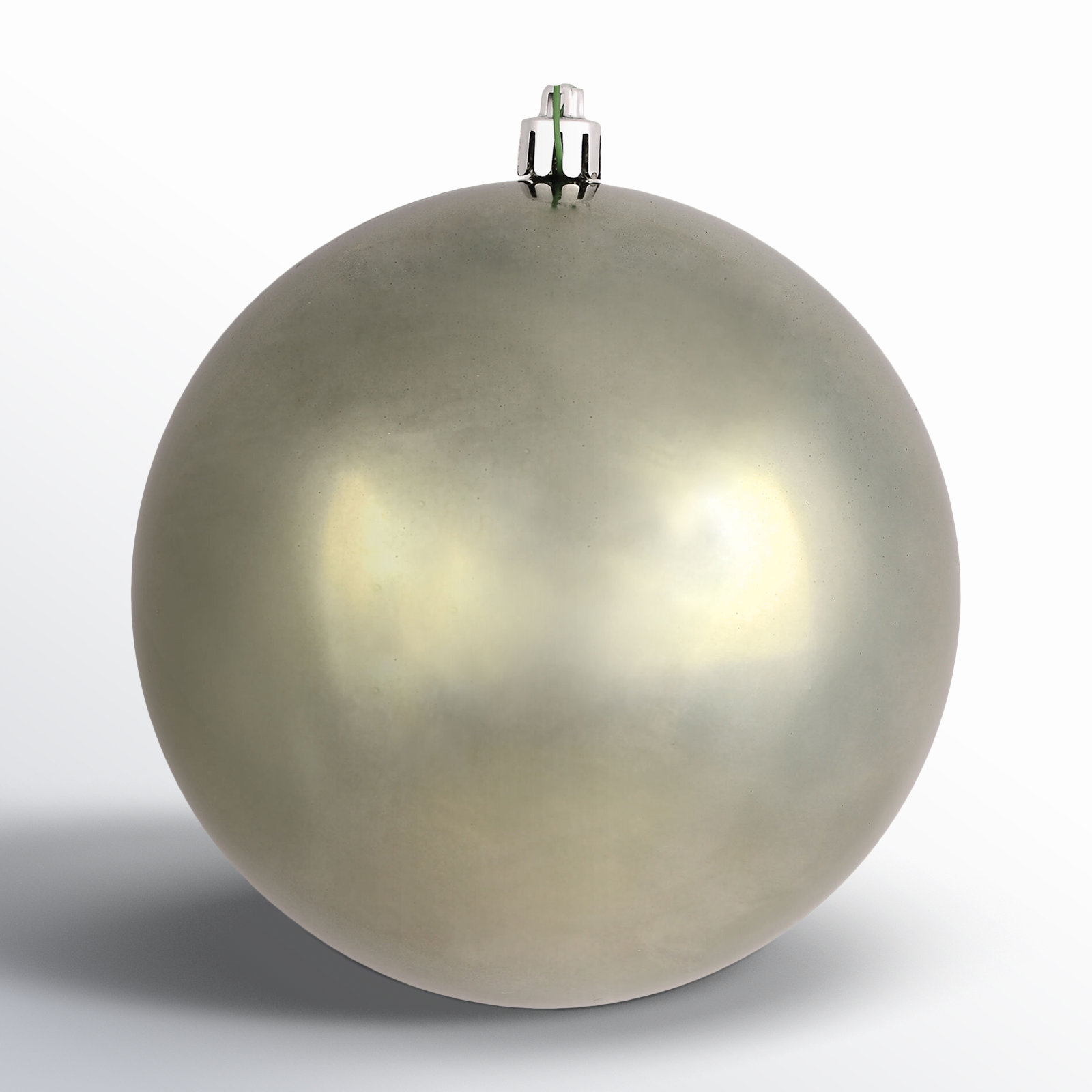 Holiday Décor Ball Ornament, 3", Limestone