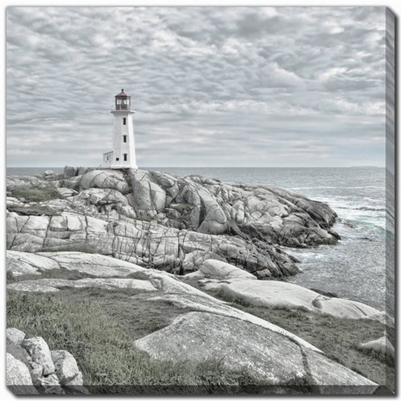 Art mural sur toile Peggys Cove, H 16 po x l 16 po