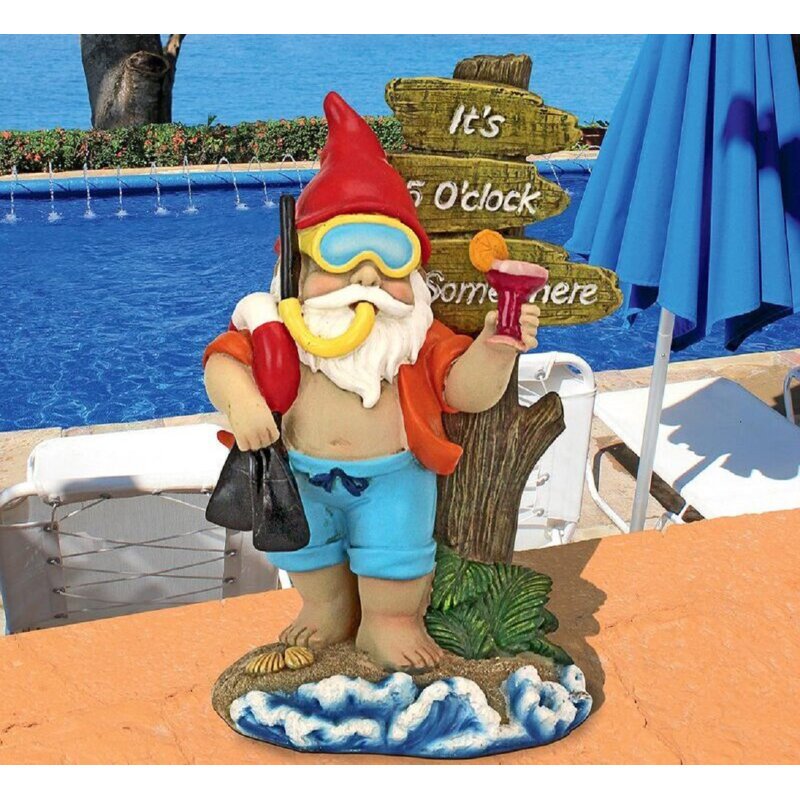 Statue de jardin damnons gnome scuba diver