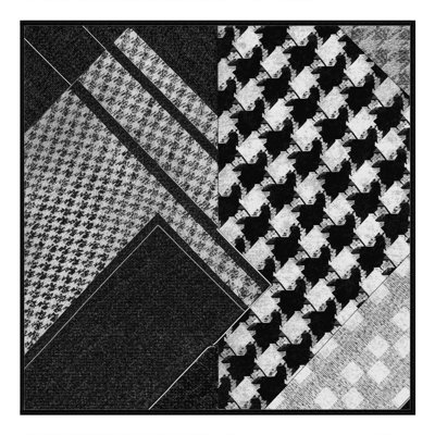 Machine Washable Wynsum Preppy Checkered Rug in Gray – Black Binding