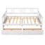 Lit de jour double blanc avec deux tiroirs - construction, gain de place, décoration multifonctionnelle, tiroirs de taille de lit facile à assembler, attribut solide, appartenances, processus d'assemblage simple-583004058