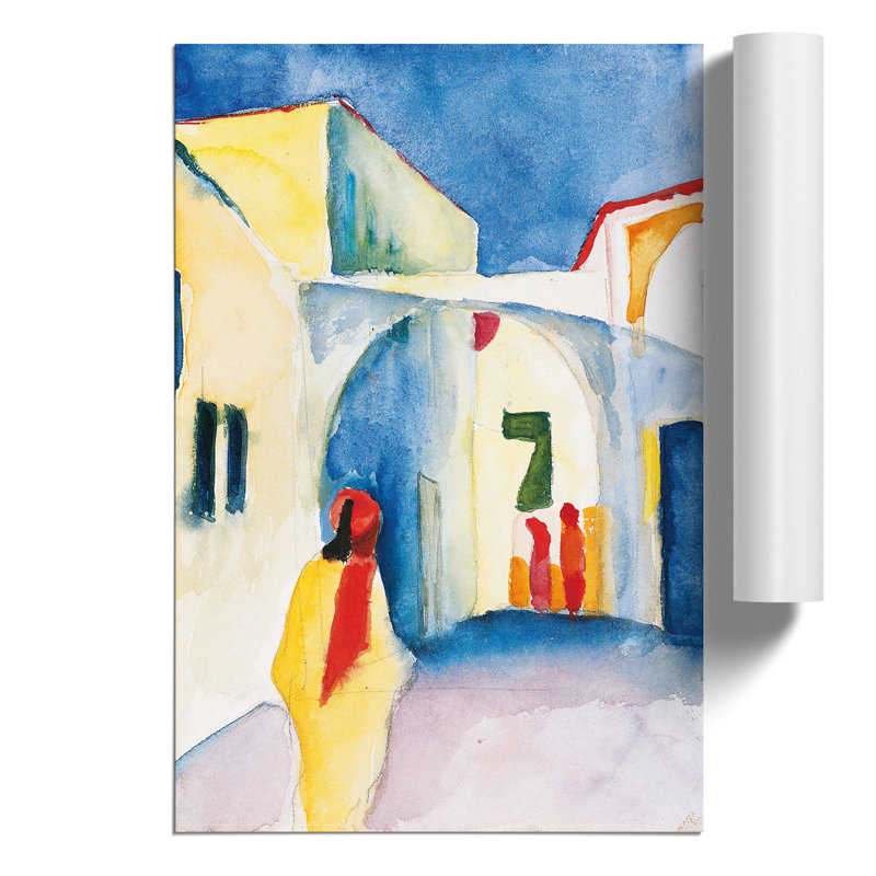 View Into A Lane by August Macke - No Frame Painting, 59cm H x 42cm W x 0.1cm D