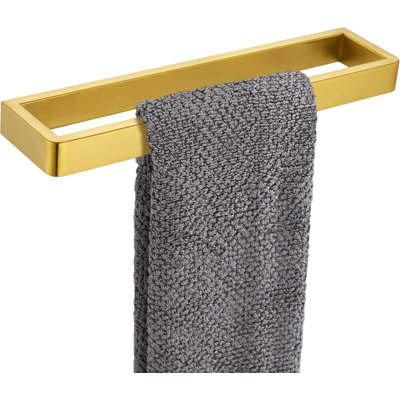 Premium Towel Bar, 304 Stainless Steel Wall-Mounted Towel Rack With Long Support Rod And Hidden Mounting Screws