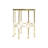 Clover Marble Accent Table – White Marble Top with Gold Metal Base (18") 