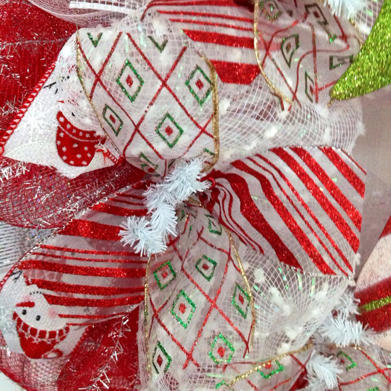Couronne de Noël avec bas de Noël