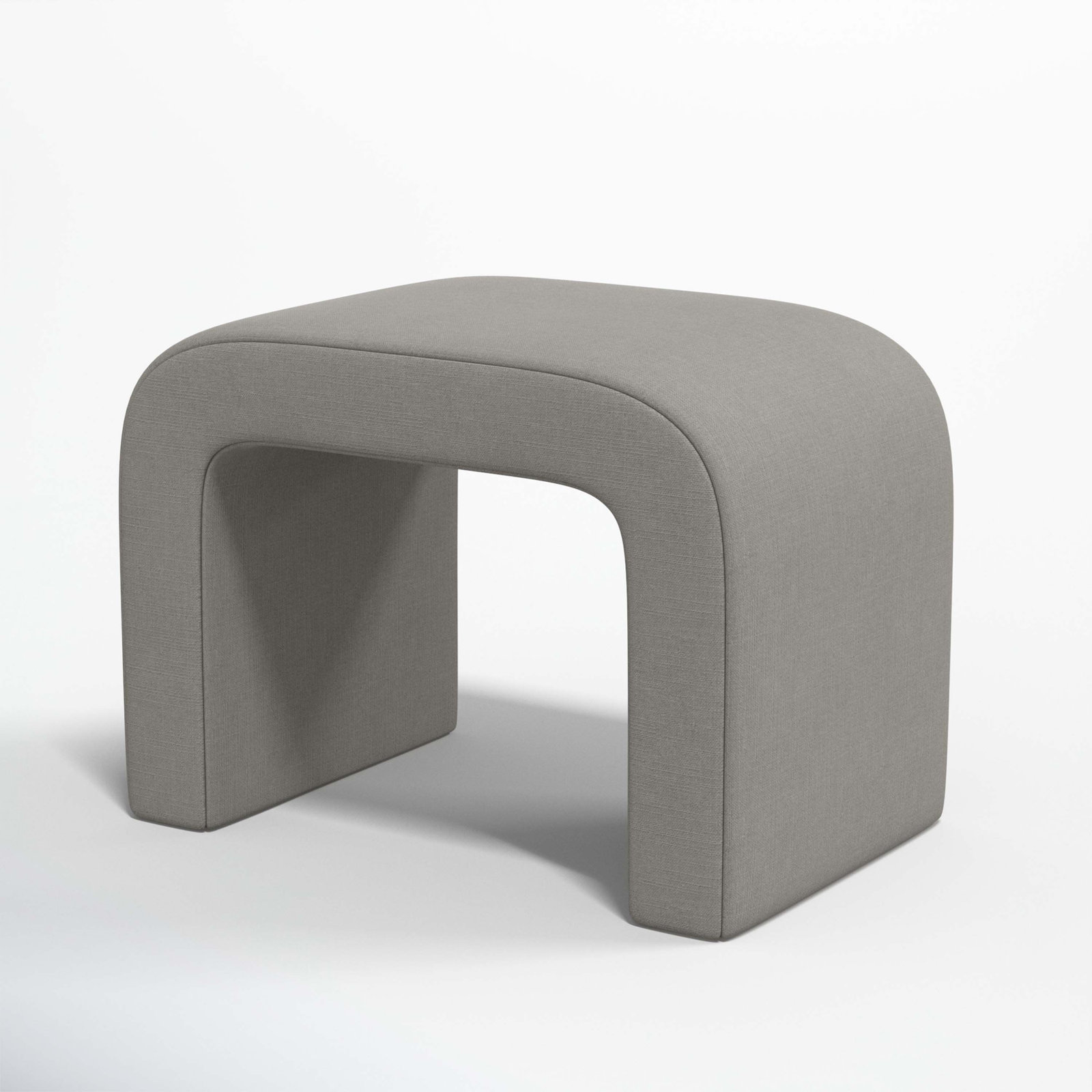 Barley 28" Wide Standard Ottoman, Classic Grey Linen