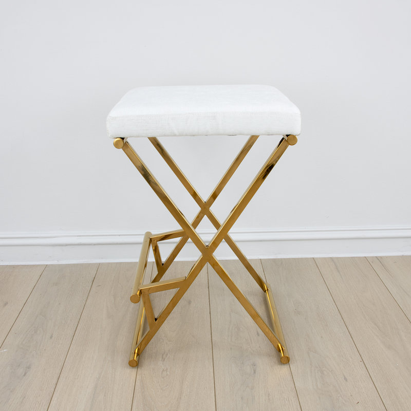 Tory Upholstered Stool with Metal Frame