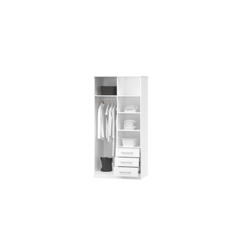 Dziana 2 Door Manufactured Wood Wardrobe, Oak