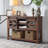 Yasmine 46" Farmhouse Console Table,Entryway Table  With Sliding Barn Door-1018145226