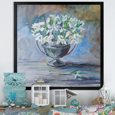 Bouquet Tender Spring First Snowdrops " Bouquet Tender Spring First Snowdrops " Painting Print