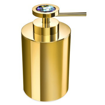 Distributeur de savon rond en laiton Moon Light, Or