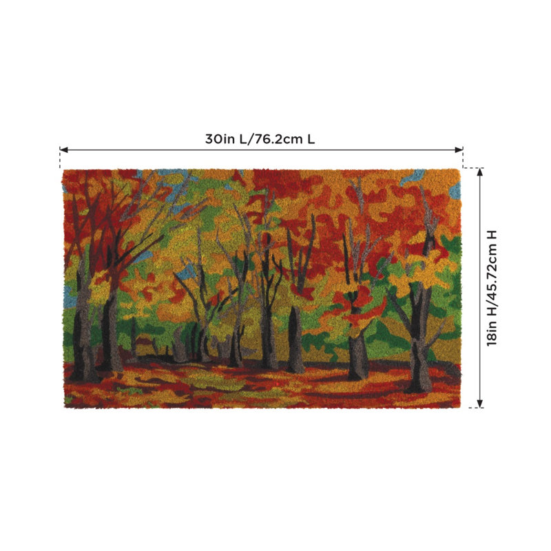 Paillasson antidérapant 30x18, Fall Trees