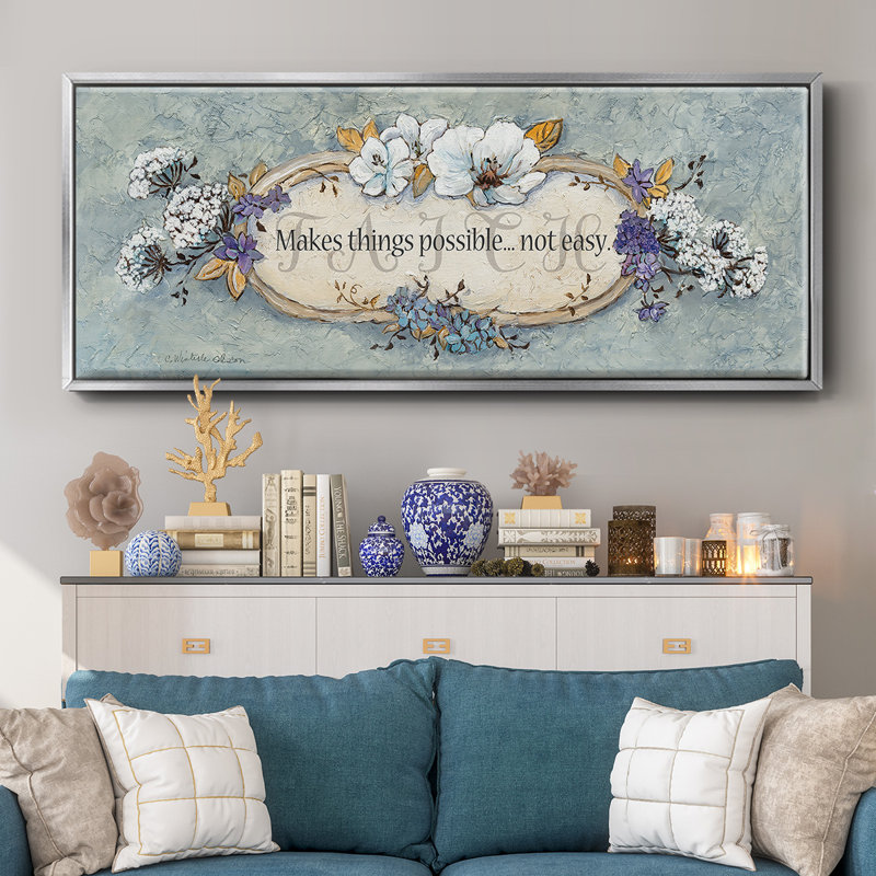 Faith- Framed Canvas, 20" H x 50" W