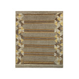 Scandinavian Hand Knotted Wool Geometric Area Rug