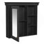 Armoire à pharmacie de salle de bain avec miroir 30 po x 28 po, armoire à miroir murale avec rangement, armoire de rangement noire au-dessus de la toilette pour salle de bain