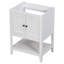 Base de meuble-lavabo 24 po seulement, structure en bois massif, armoire de rangement avec portes et tablette ouverte