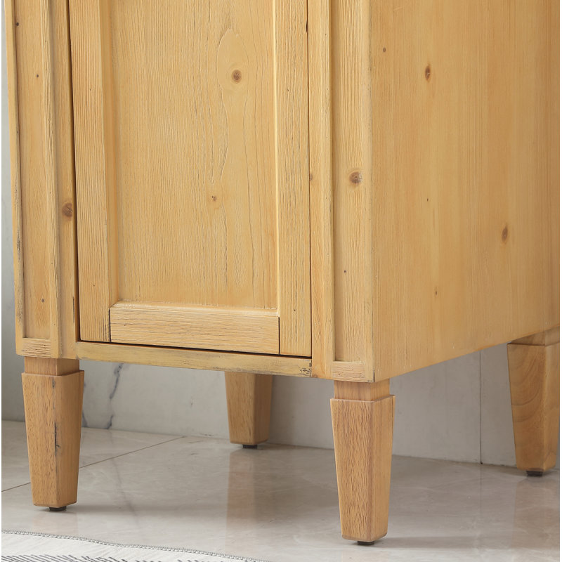 Ensemble de meuble-lavabo simple 18 po Rivers, Bois naturel