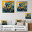 Nikifor, pierre fluide bleue et jaune IV sur toile-88539003-88539004