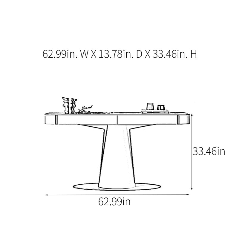 Console Modern Minimalist Luxury Art, Or champagne, H 33,46 po x l 62,99 po x P 13,78 po