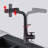 Modern 360° Rotating Single Handle Waterfall Kitchen Faucet with Three Water Outlet Modes, Temperature Display & Pull Down Sprayer-119222318