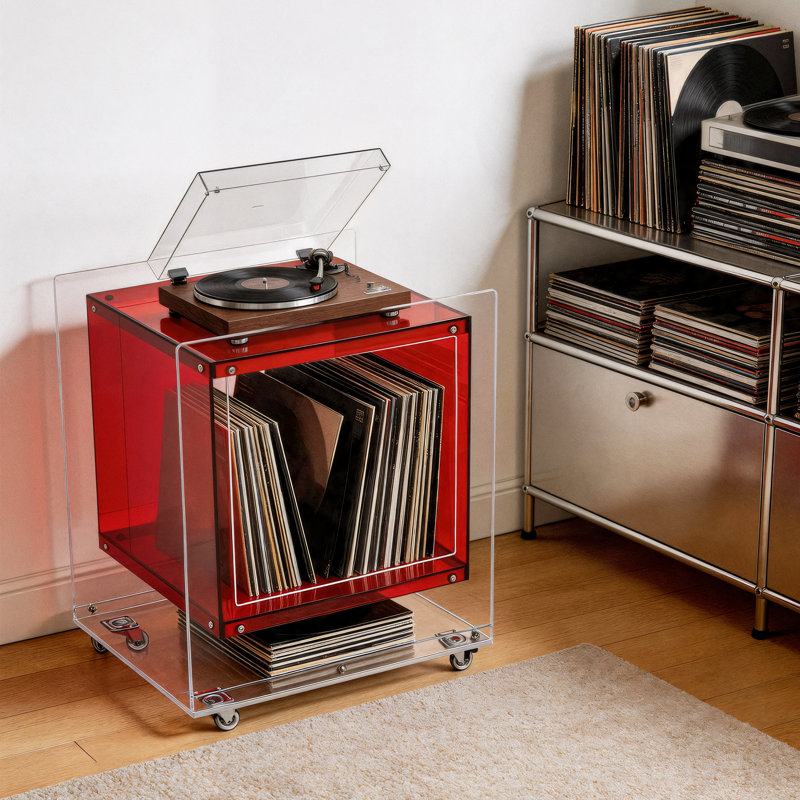 Frame Square Side Table, Red, Yes