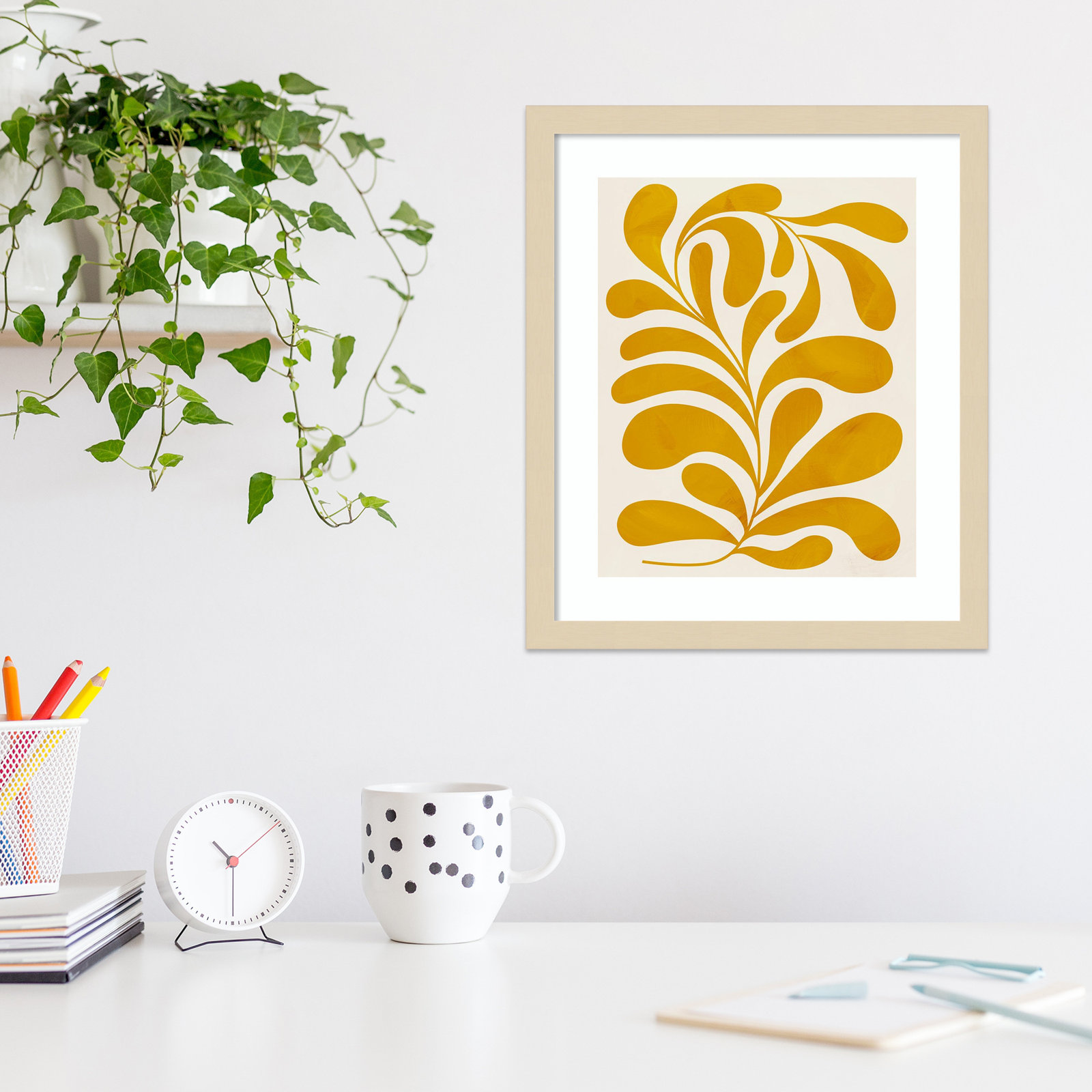 Goldenrod II by Grace Popp, Natural, 17" H x 15" W x 1" D