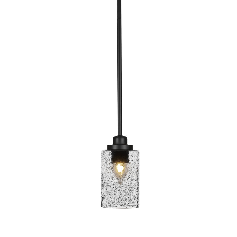 Mini-luminaire suspendu 1 lumière Odyssey, Noir mat, Noir