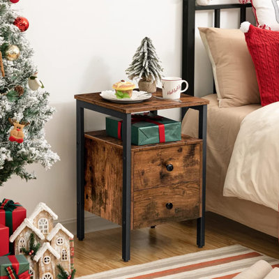 Beleta 40cm W Metal Bedside Table