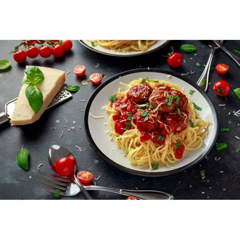 Spaghetti Pasta - Wrapped Canvas Print, 30cm H x 46cm W x 3.8cm D