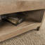 Table basse à plateau relevable, finition brune