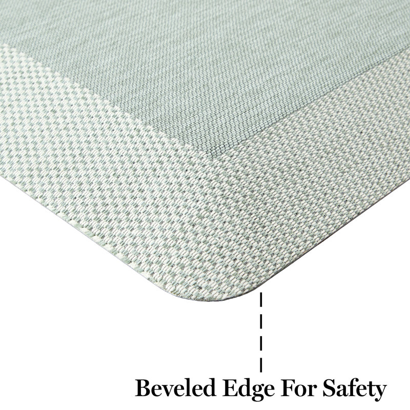 Mint Green Pineapple Anti-Fatigue Kitchen Mat, 19.6" x 32"