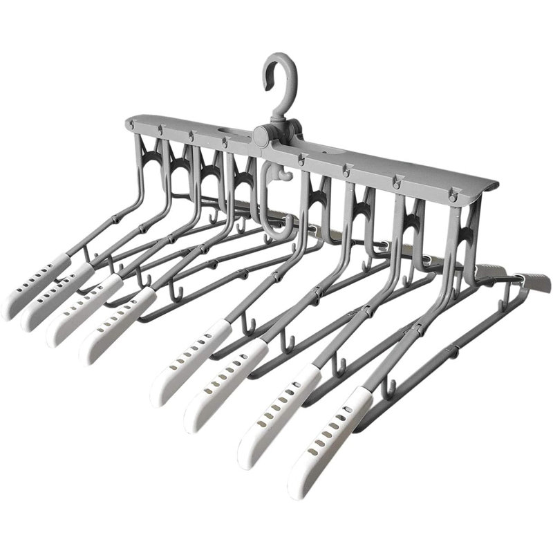 Kingswood Plastic Non-Slip Multi-Layer Hanger for Suit/Coat, Grey