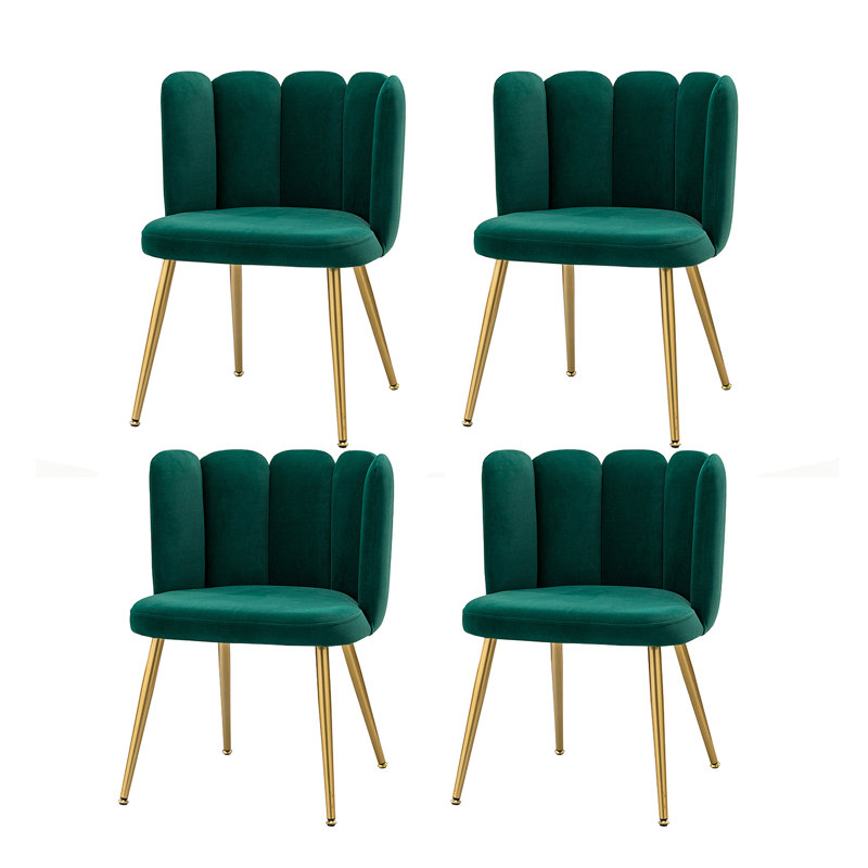 Yorba Upholstered Side Chair, Emerald Velvet