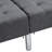 Dark Grey Lounge With Breathable Fabric And Style Gray Bed Adjustable Positions-1812907036