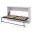 Lit escamotable escamotable dans une armoire, meuble peu encombrant pour chambre d'amis polyvalente, bureau personnel