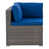 Cadre gris mélangé/coussin Oxford bleu Oxford sélectionné