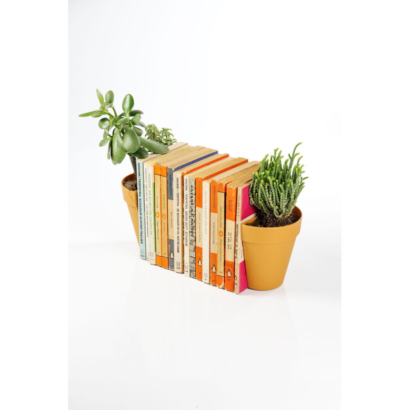 Natural Modern Plastic Non-Skid Bookends