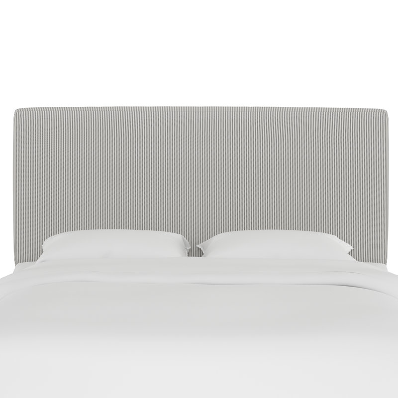 Tête de lit tapissier Marquise, Très grand, Gris anthracite rayé Oxford