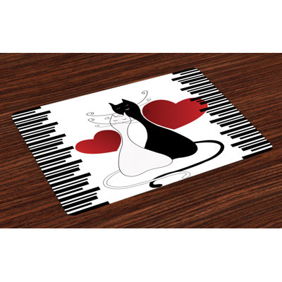 Ismay Cats Romantic Couple Pet Kitten Placemat