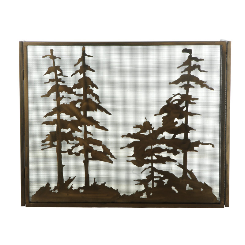 Tall 3 Panel Fireplace Screen