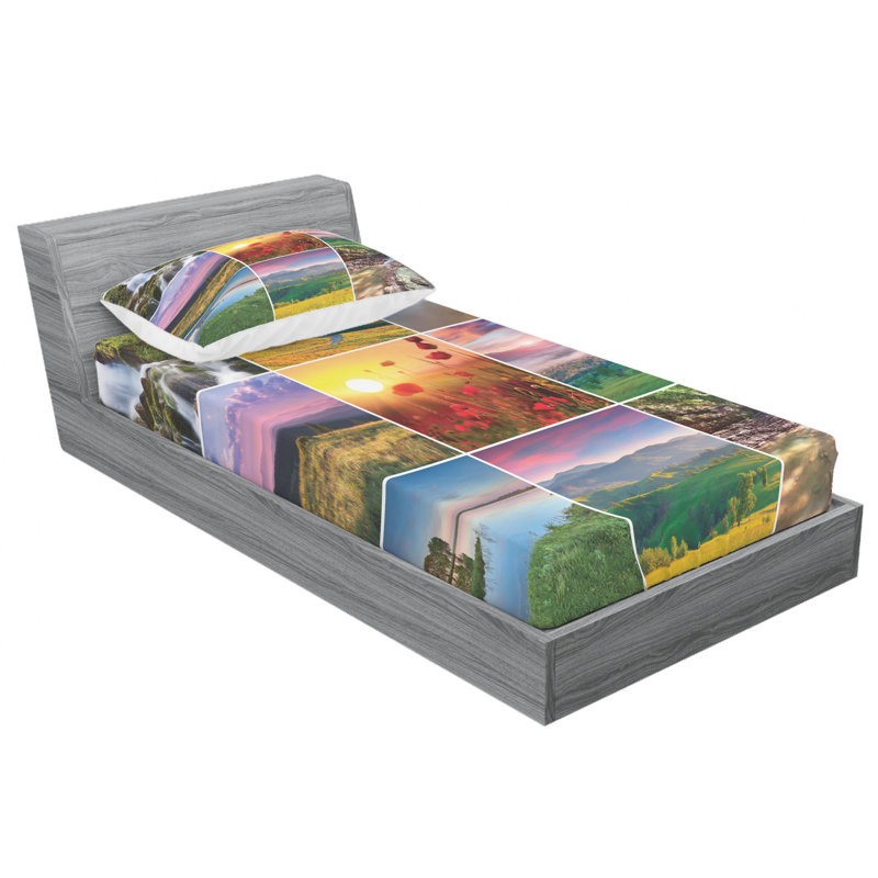 Microfiber Sheet Set, Twin Sheet Set with Fitted Sheet