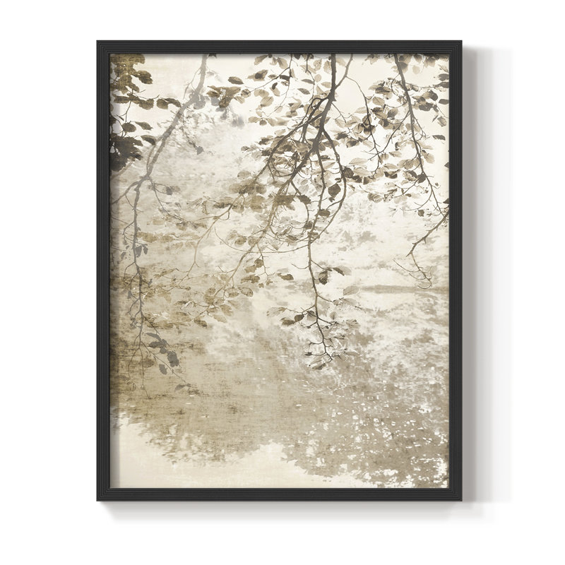 Fresque, reproduction encadrée - bois massif, Noir, H 28 po x l 22 po
